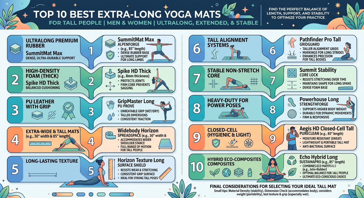 Top 10 Best Extra Long Yoga Mats for Tall People | Men & Women (2026 Guide)