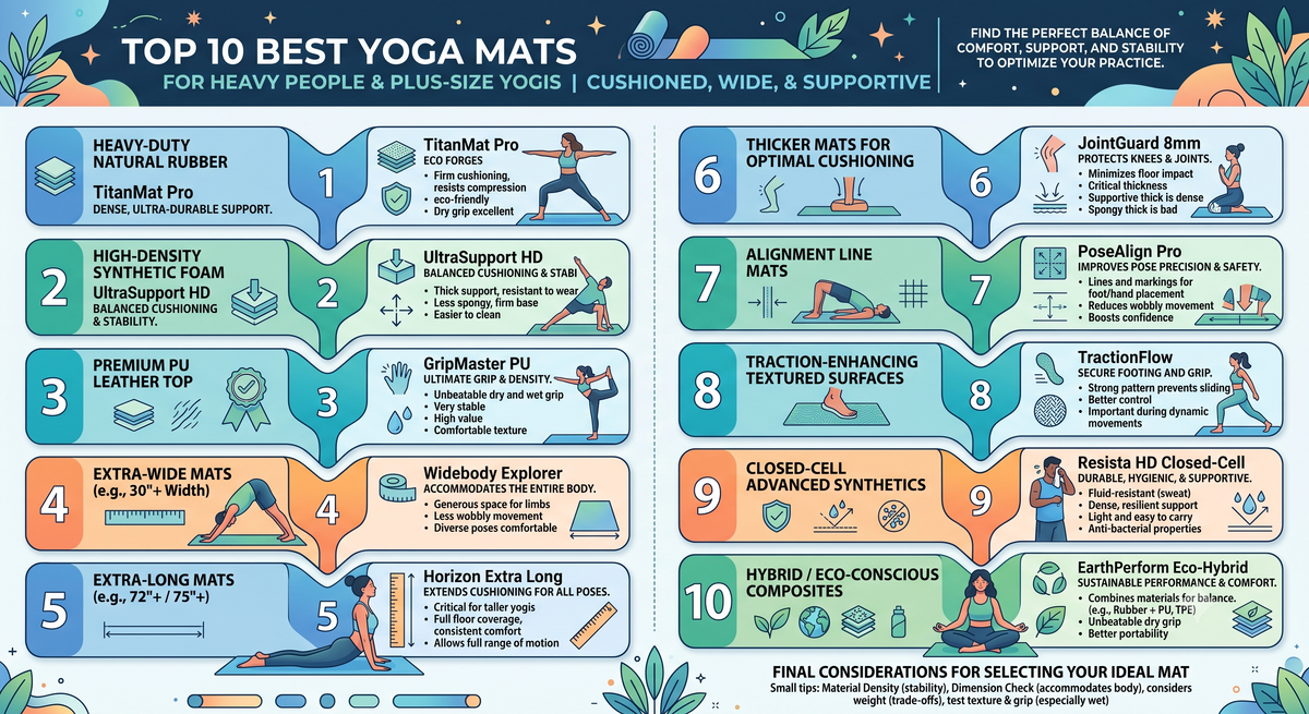 Top 10 Best Yoga Mats for Heavy People & Plus-Size Yogis