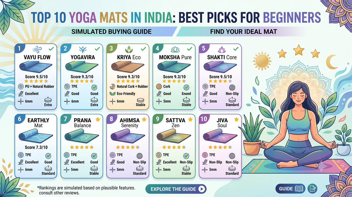 Top 10 Yoga Mats in India - Best Picks for Beginners, Home Workouts & Daily Practice
