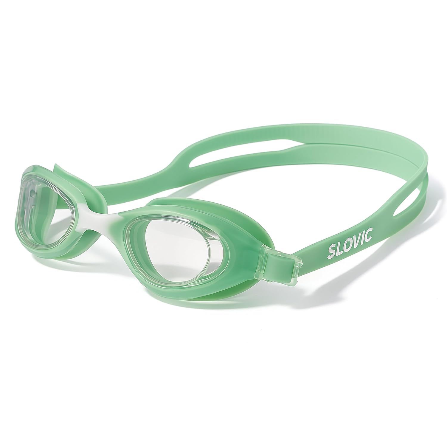 Swimming Goggles (Full-Rim) – Anti-Fog, UV Protection, Adjustable & Tangle-Free (Green)