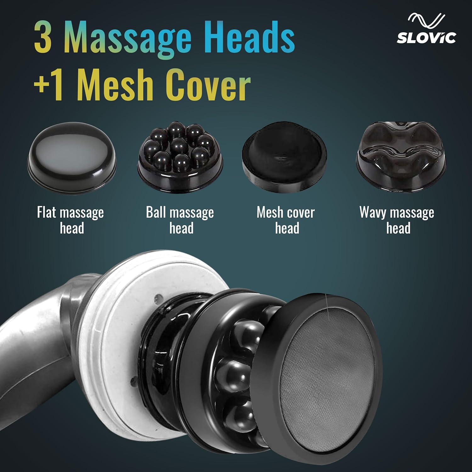 Massage Machine For Body Pain | 3 Massage Heads | 5 Speed Setting