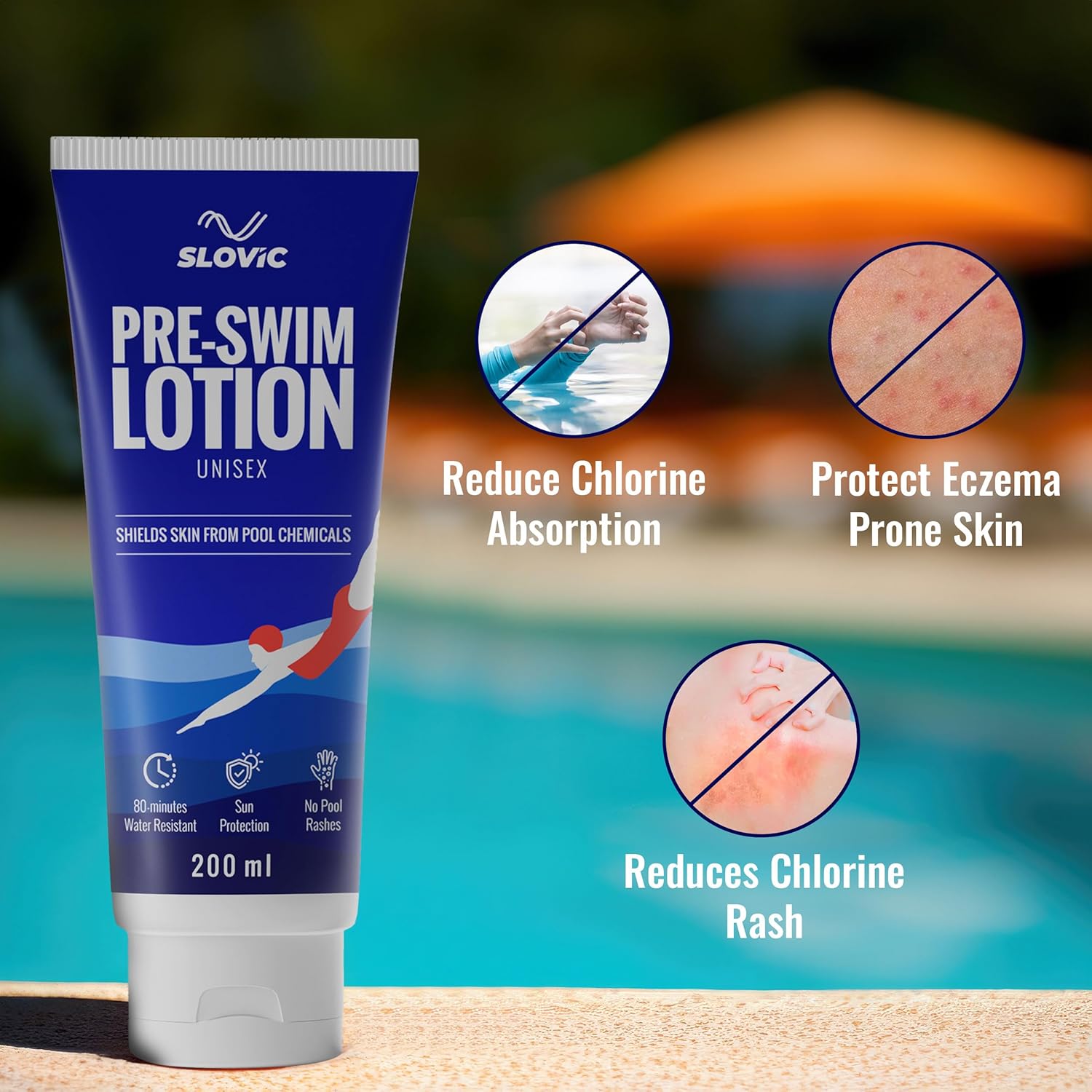 Pre Swim Lotion for Kids 200ml - Apply Before Swimming