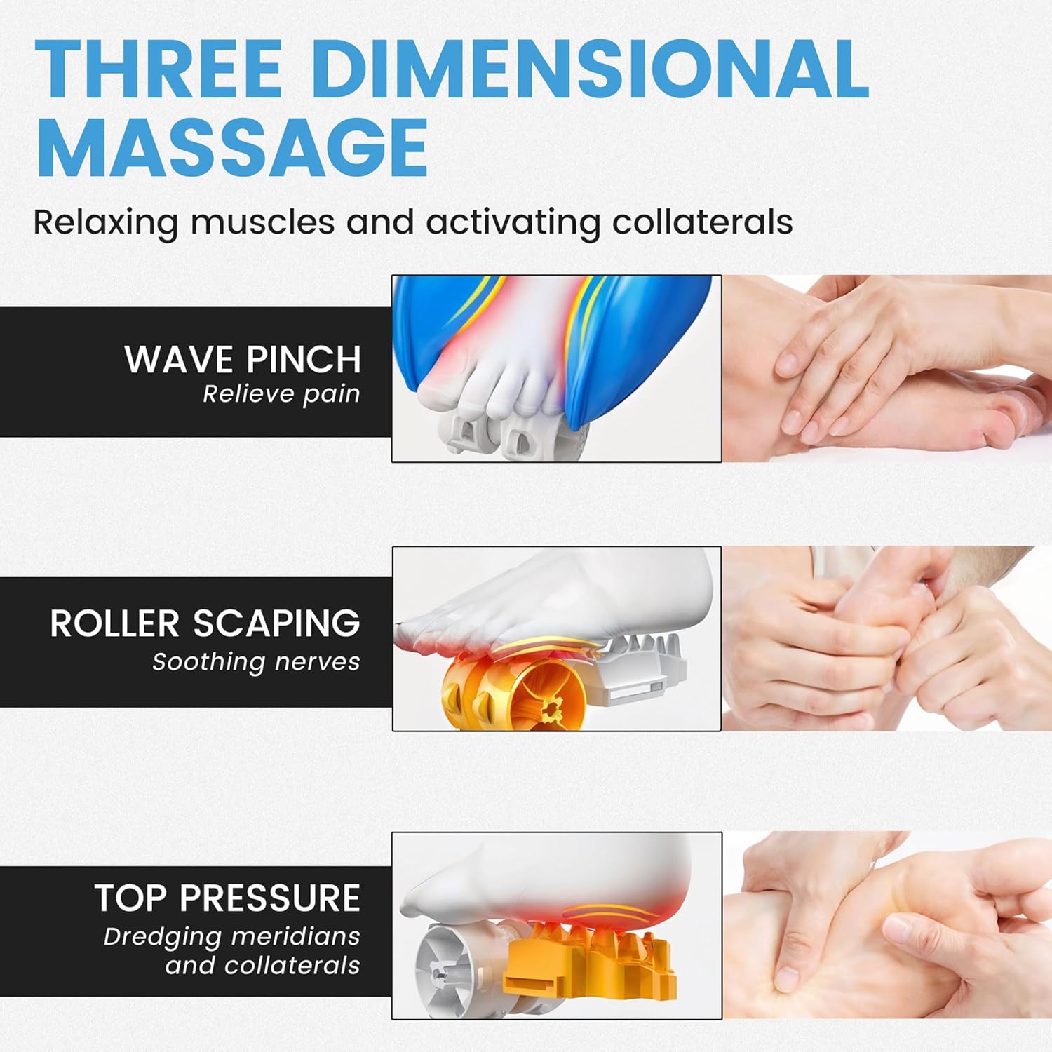 Foot Massager Machine for Pain Relief | Feet Massager for Blood Circulation | 4 Massage Modes