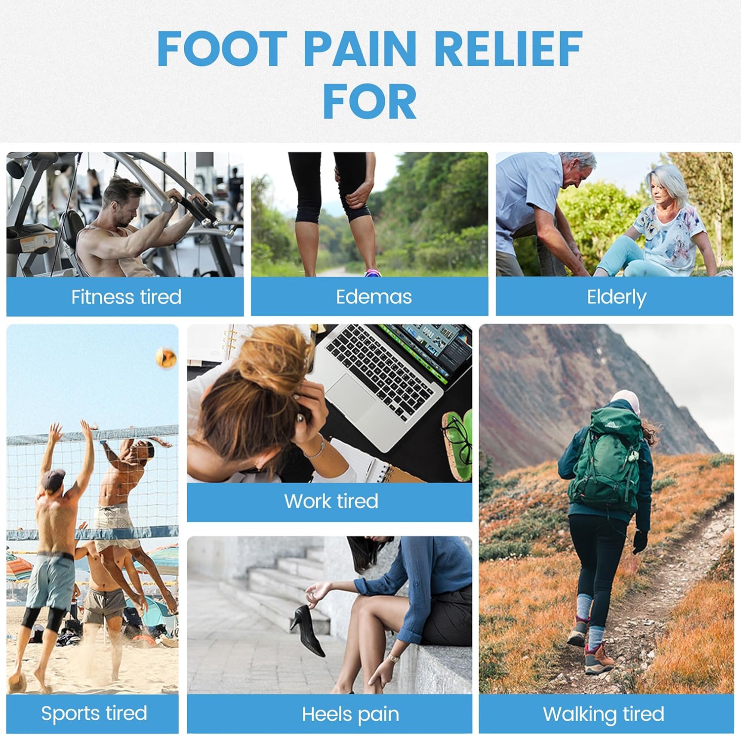 Foot Massager Machine for Pain Relief | Feet Massager for Blood Circulation | 4 Massage Modes