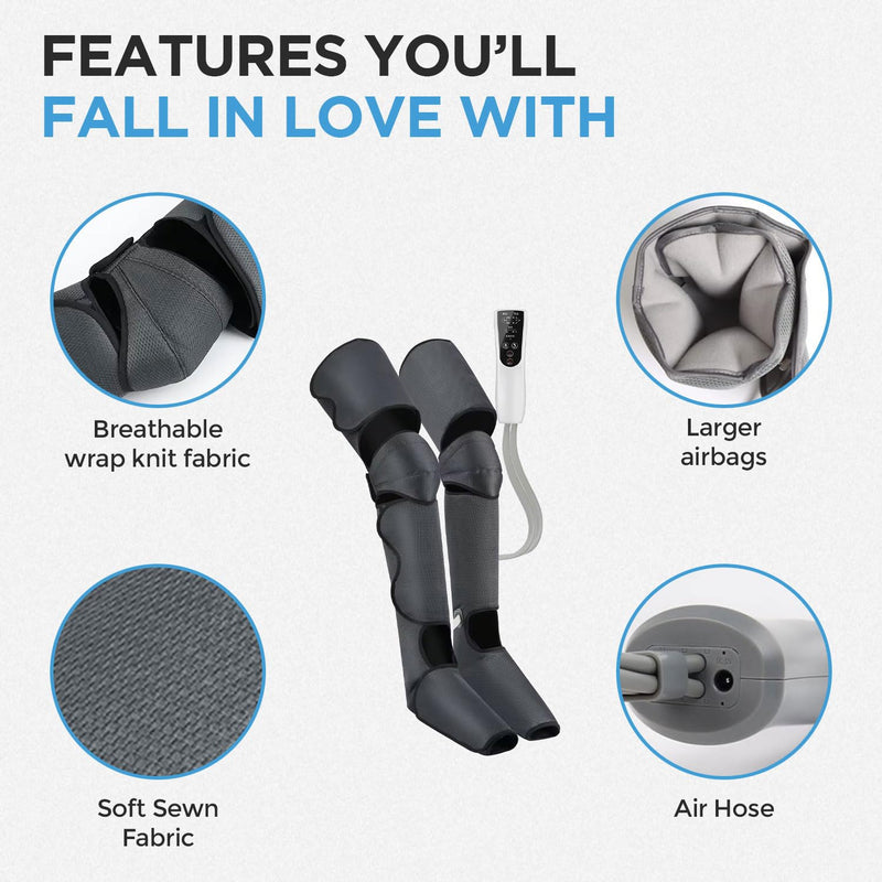 Massager Machine for Pain Relief | 2 Heat Modes | Air Leg Compressor