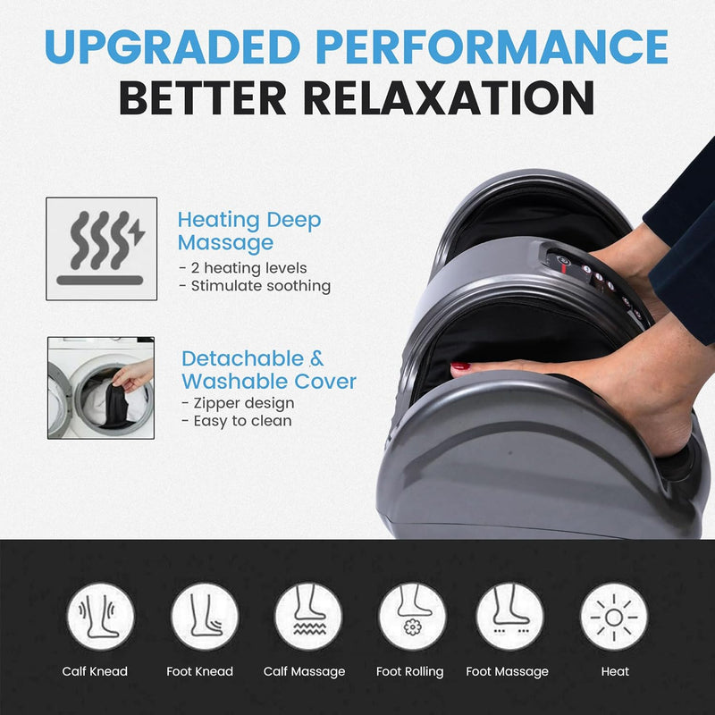 Foot Massager Machine for Pain Relief | Feet Massager for Blood Circulation | 4 Massage Modes