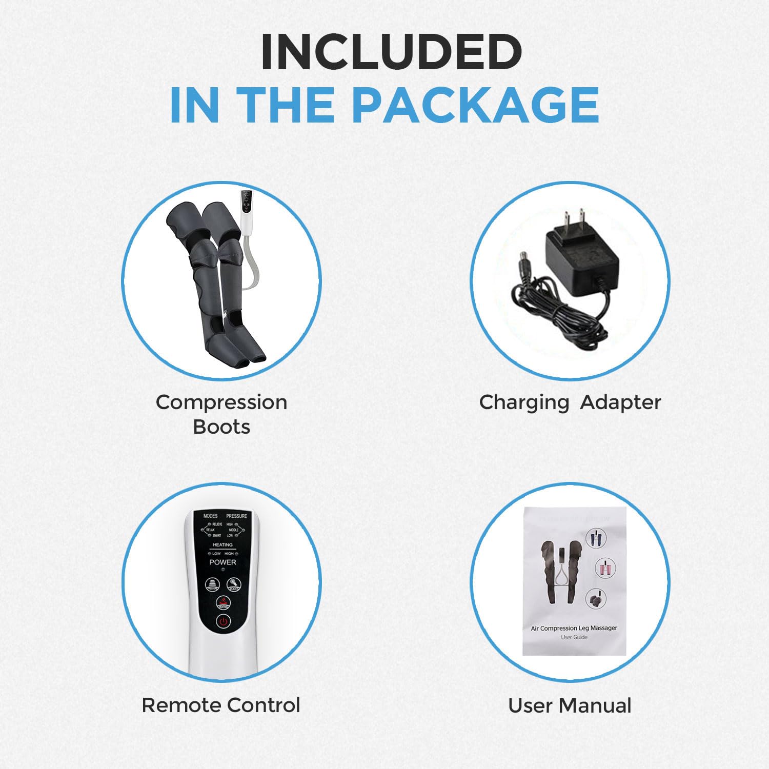 Massager Machine for Pain Relief | 2 Heat Modes | Air Leg Compressor