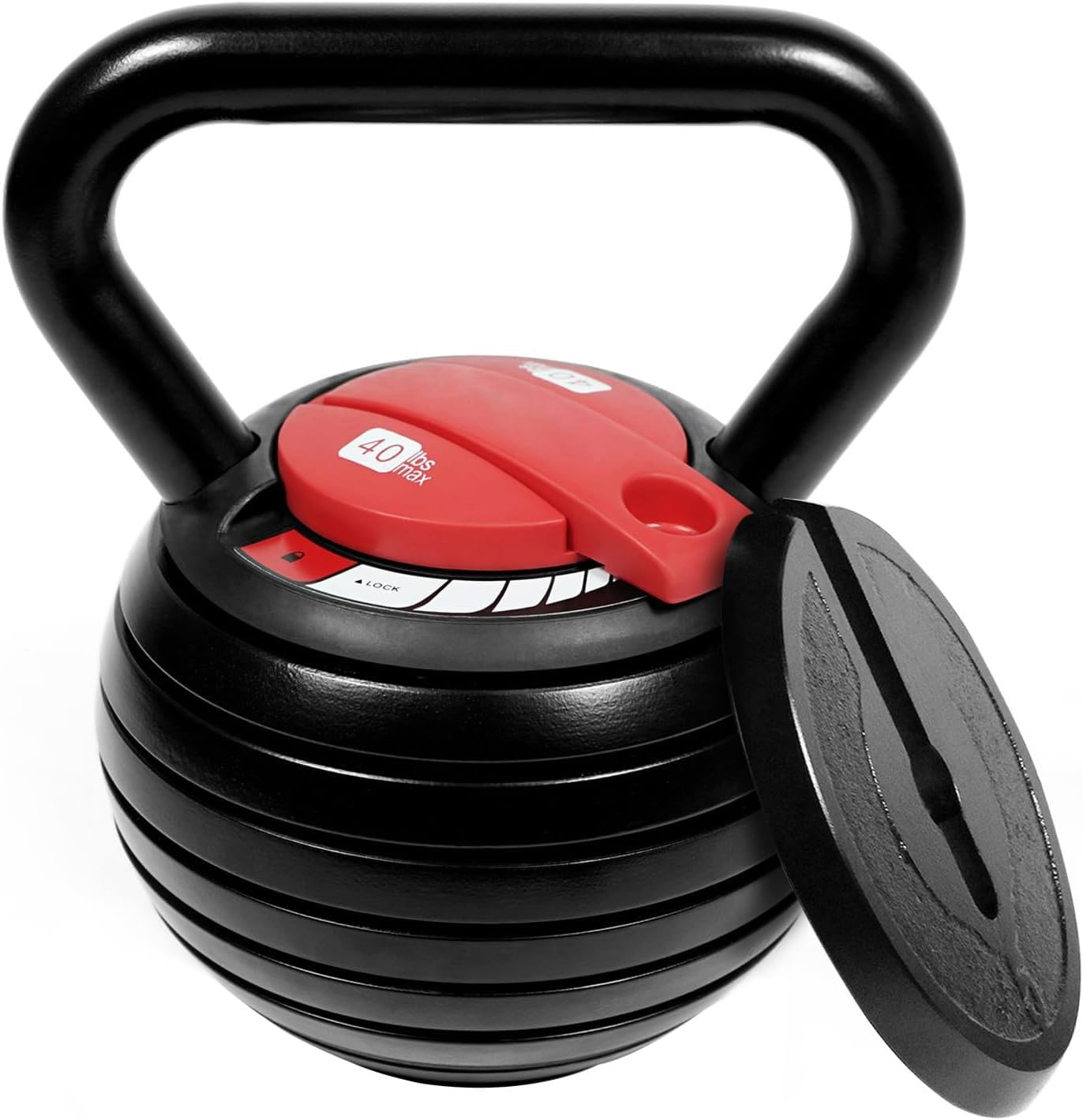 Premium Strength Training Kettlebells for Weightlifting - 1 Pc 9 Kg, Black