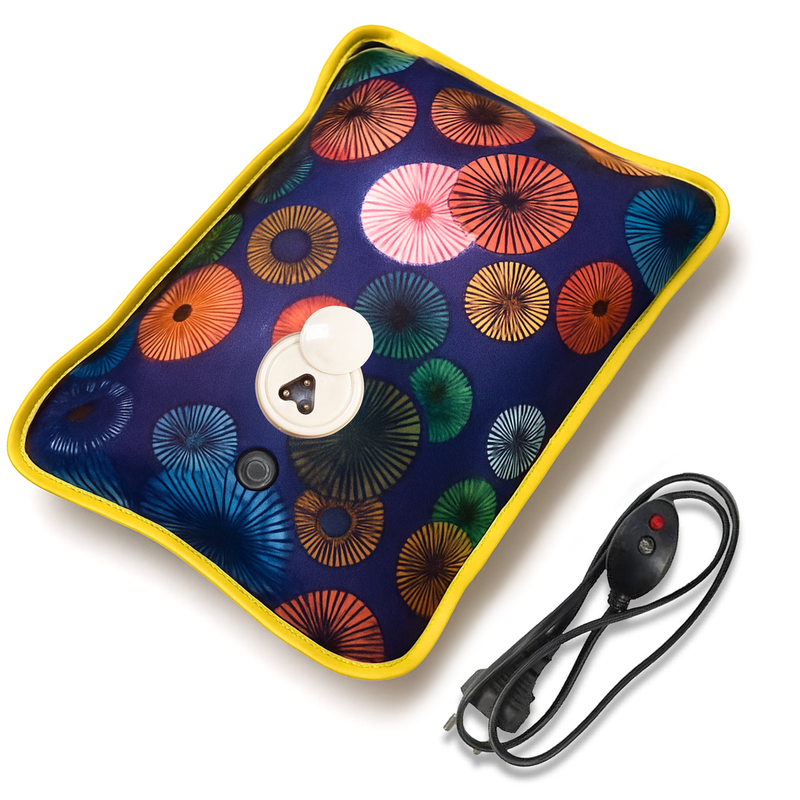 Rechargeable Electric Hot Water Bag for Pain Relief - Circular Purple