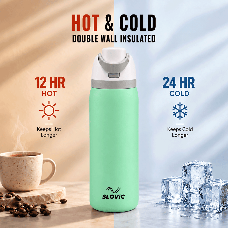 Insulated Zeno Bottle Water Bottle 950 ML - Stainless Steel Bottle - 24 Hrs Cold & 12 Hrs Hot
