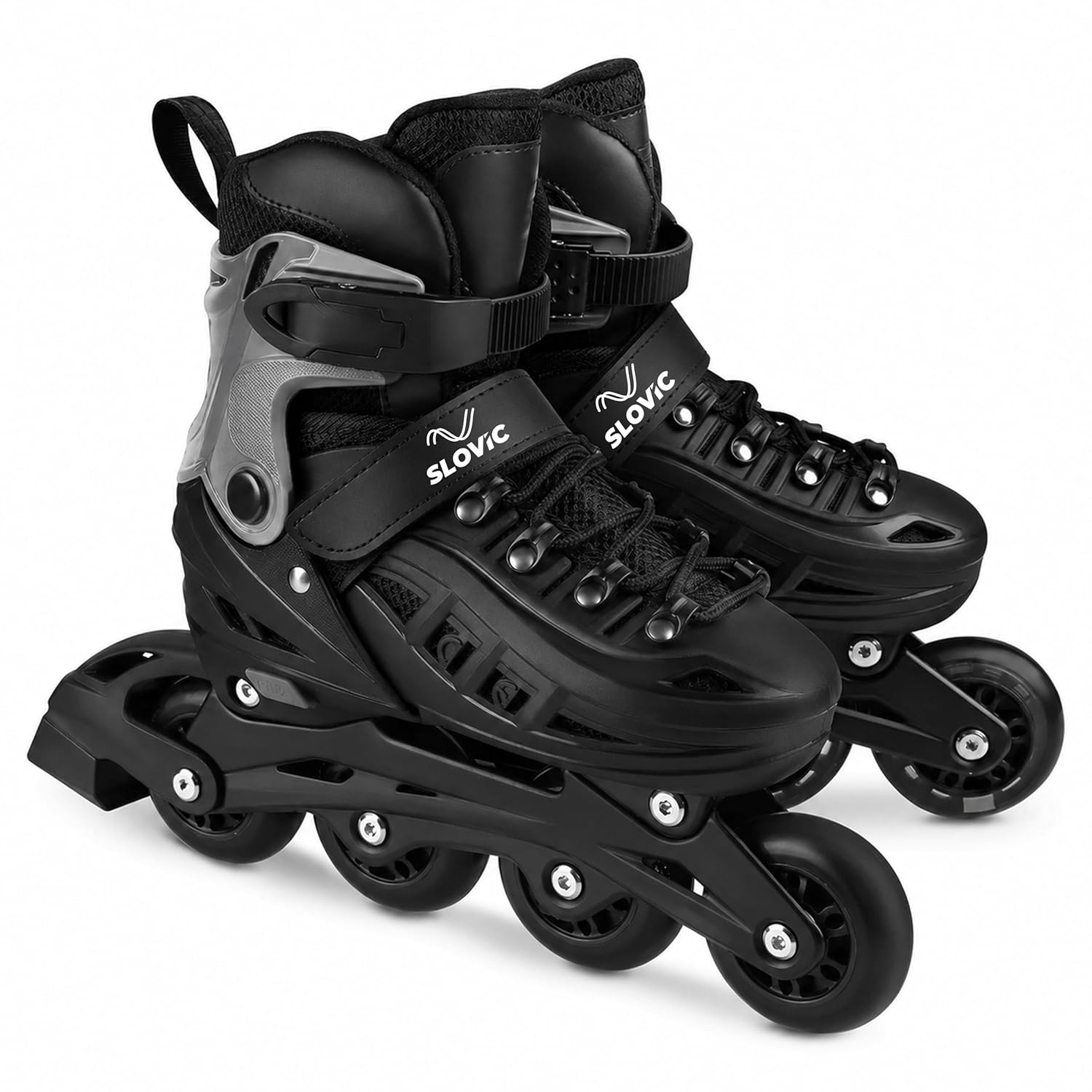 Inline Skating Shoes for Kids - 4 Wheel Roller Skates with Aluminium Frame & ABEC Bearings - Indoor & Outdoor Skates