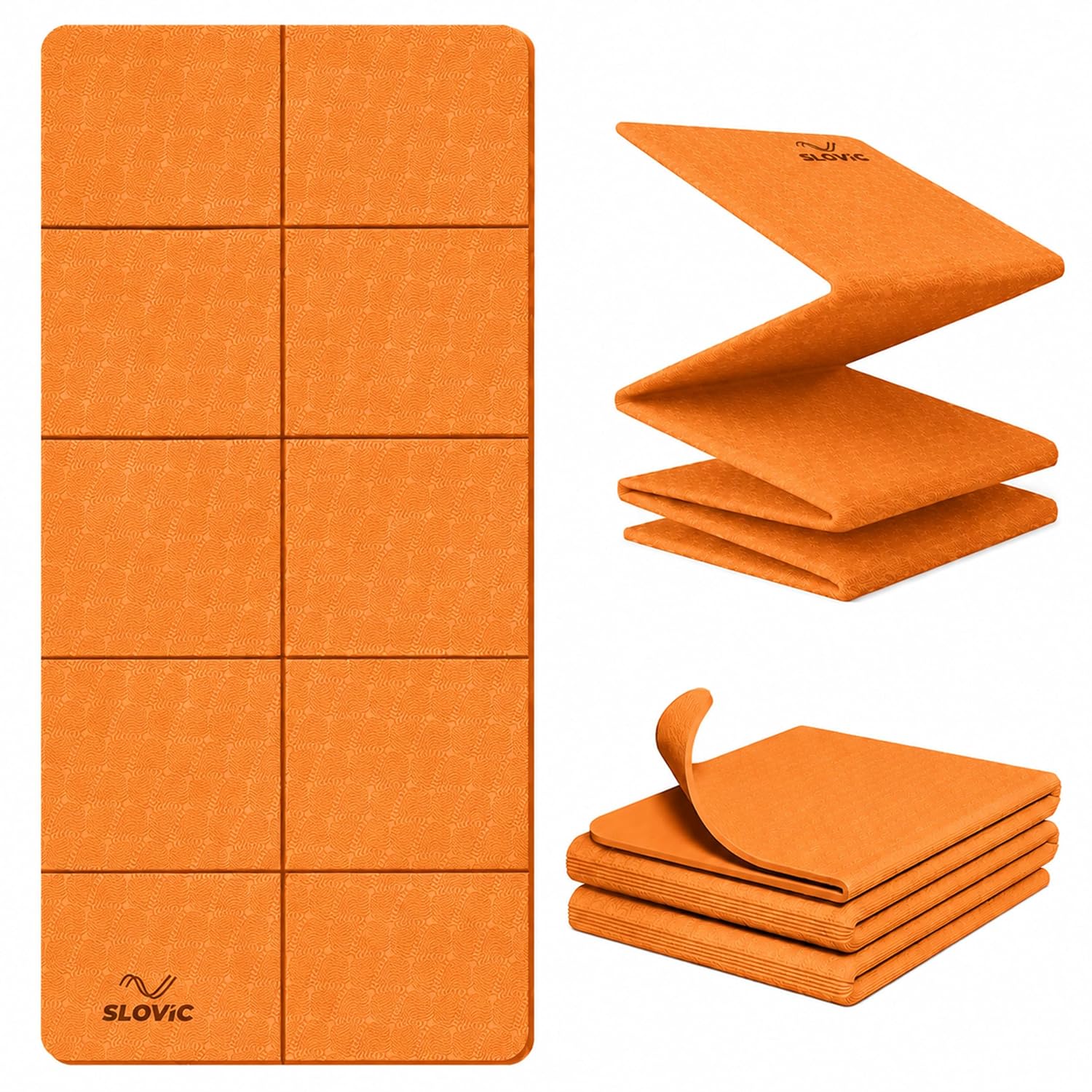 4 MM Foldable TPE Yoga Mat - Anti-Slip Exercise Mat