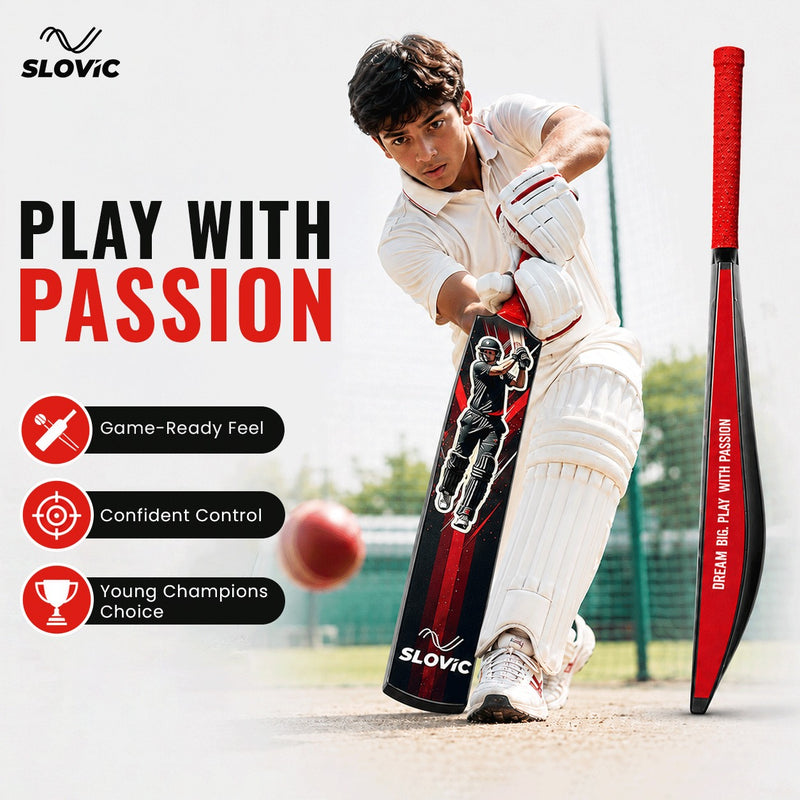 Cricket Bat - 81 x 10 CM - Lightweight Fiber Bat for Cricket kit