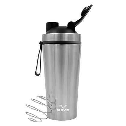 Silver Steel Protein Shaker - 750 ml