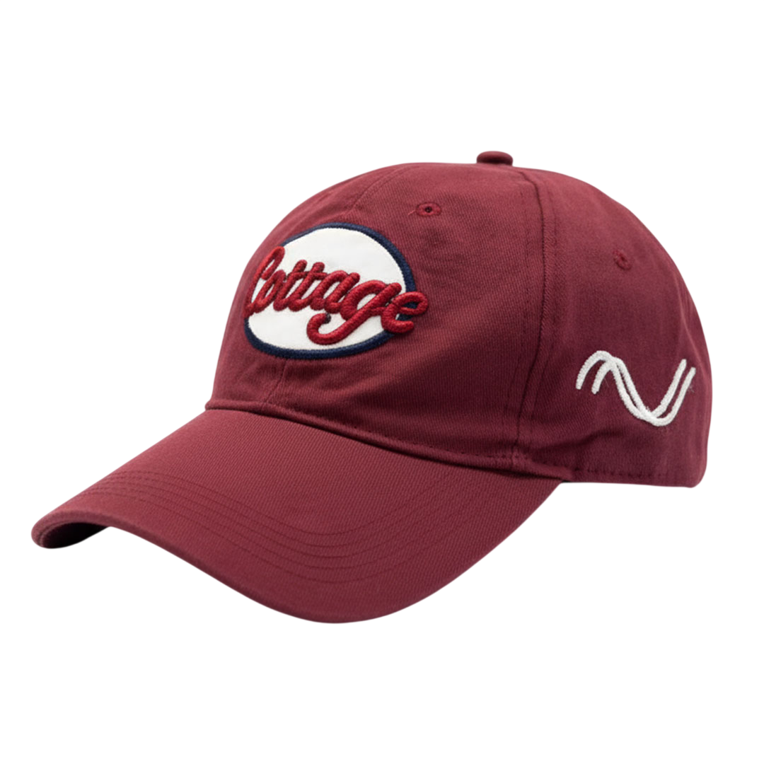 Men's Embroidered Cap | Adjustable Baseball Cap | Maroon