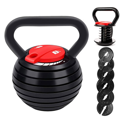 Premium Strength Training Kettlebells for Weightlifting - 1 Pc 9 Kg, Black