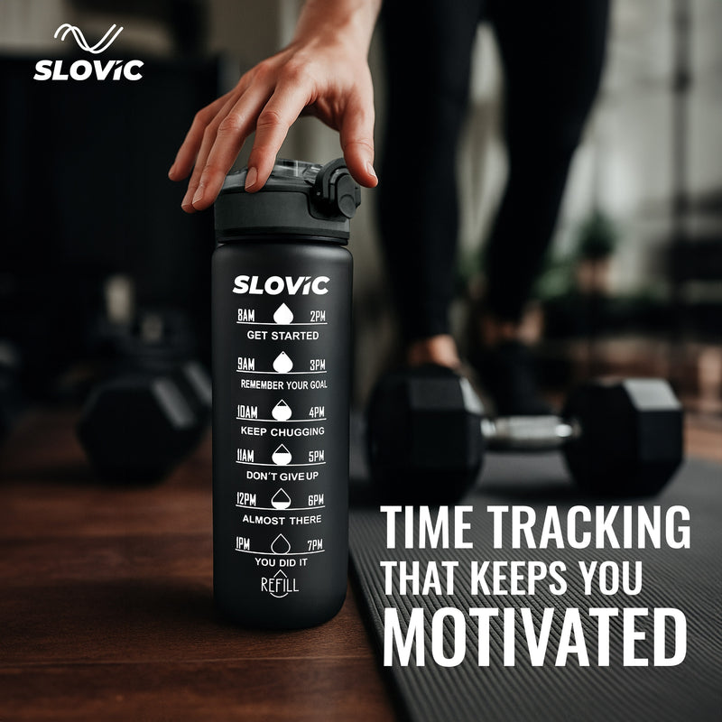 Sipper Bottle 1L - Motivational Time Marks