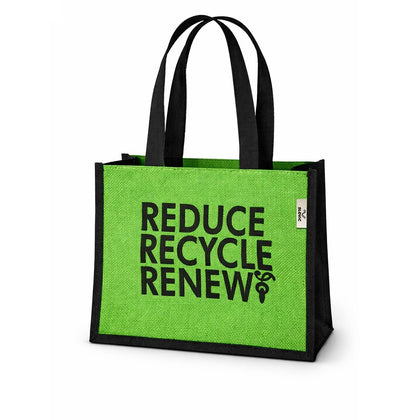 Jute Lunch Bag with Zipper for Office Use 12 L
