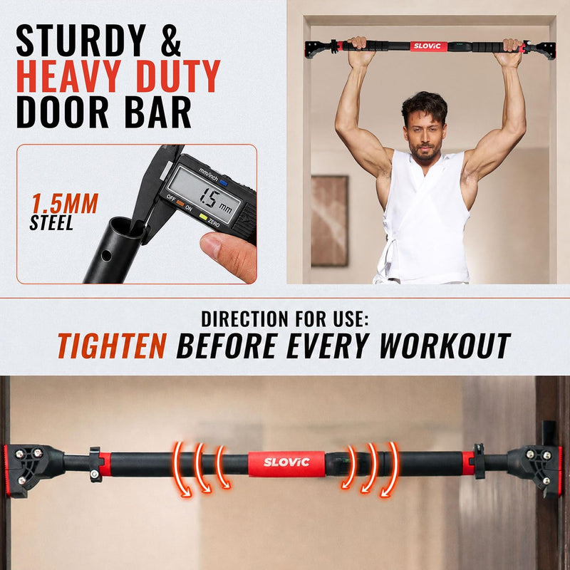 200 kg Adjustable No Screw Pull Up Bar (72-110CM)