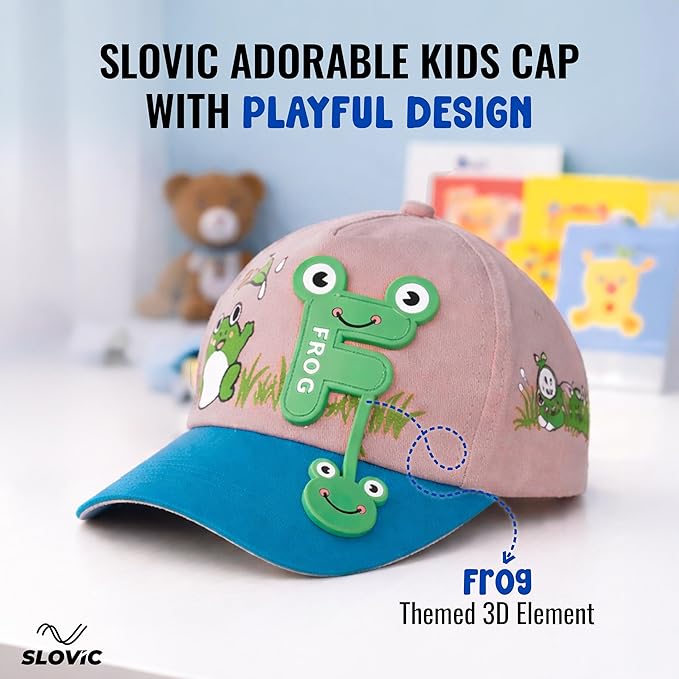 Slovic Kids Cap | Frog & Rabbit Design