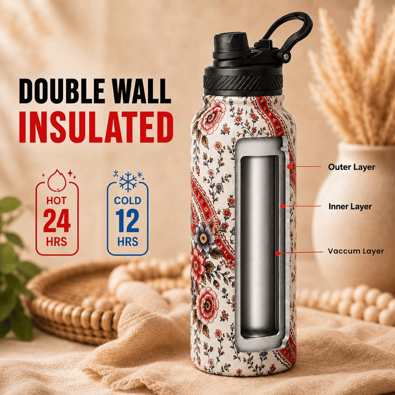 Slovic Insulated Boho Bloom -UV Print-| 1L