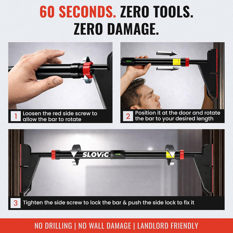 300 Kg Heavy Duty Adjustable Pull Up Bar (76-95 CM)