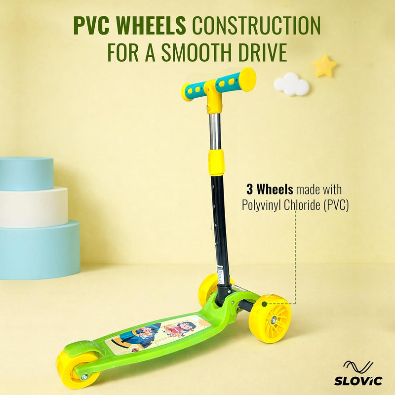 Foldable Kick Scooter – 3-Wheel, Adjustable & BIS Approved