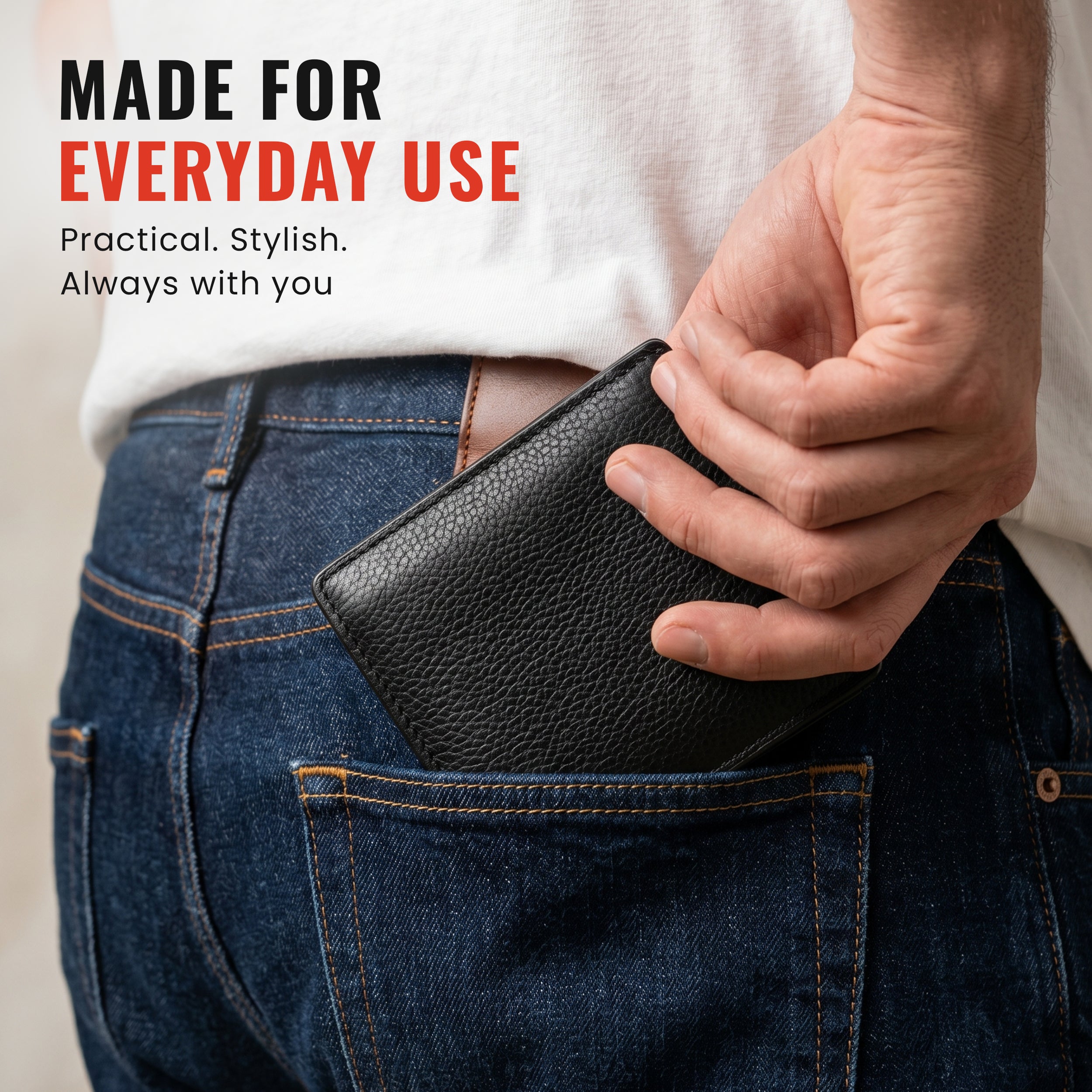 Genuine Leather Bifold Wallet