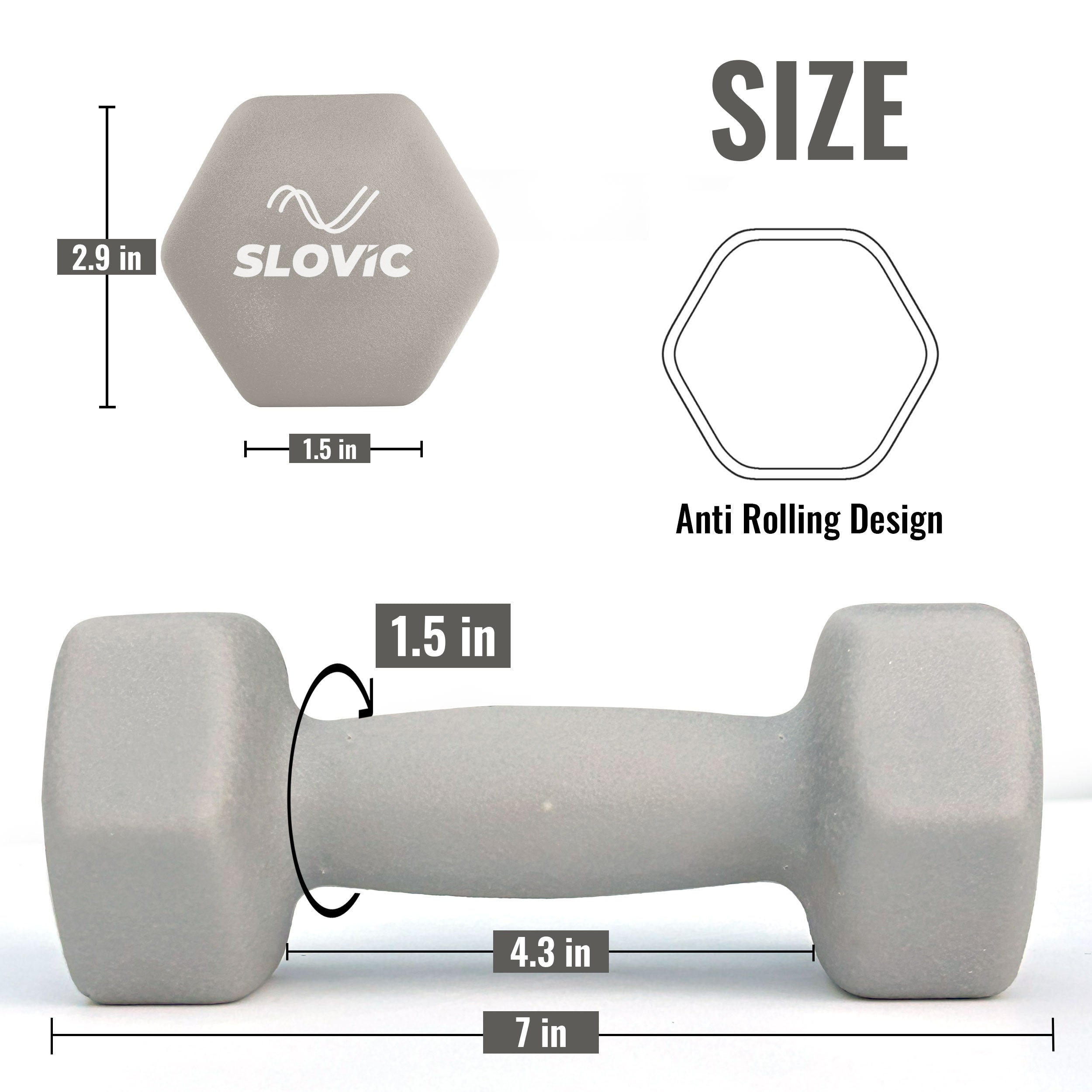 2.5 kg Neoprene Dumbbell Set (Pair)