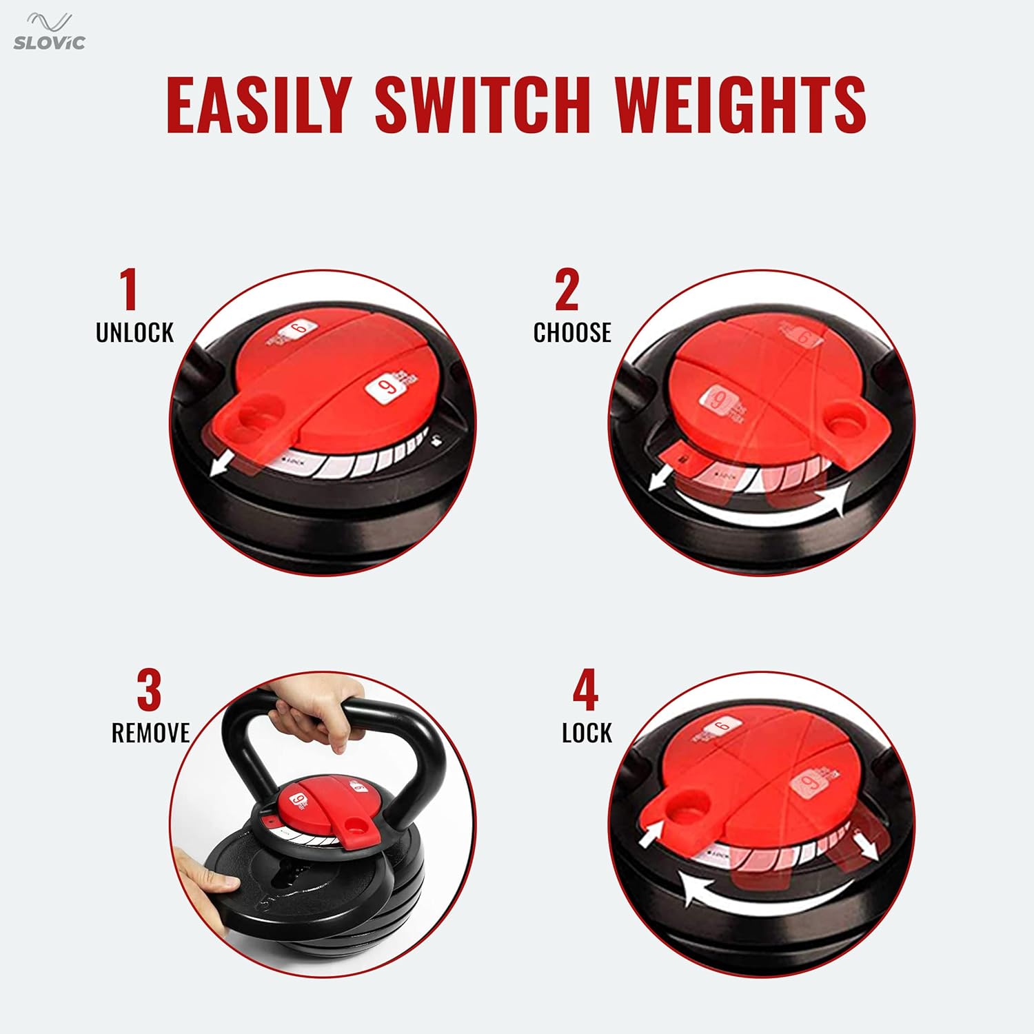 Premium Strength Training Kettlebells for Weightlifting - 1 Pc 9 Kg, Black