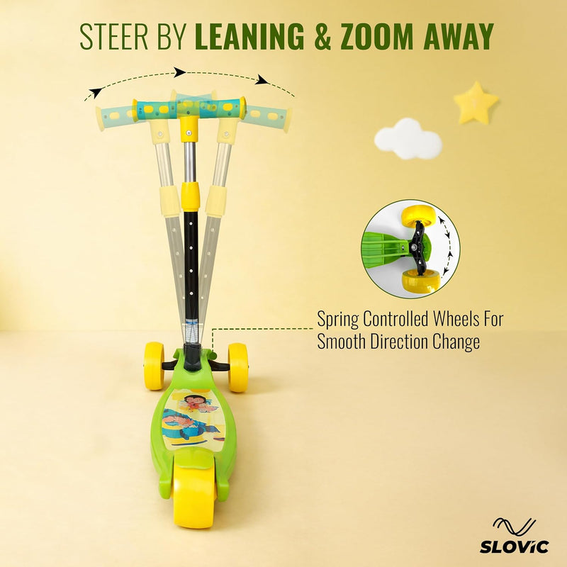Foldable Kick Scooter – 3-Wheel, Adjustable & BIS Approved