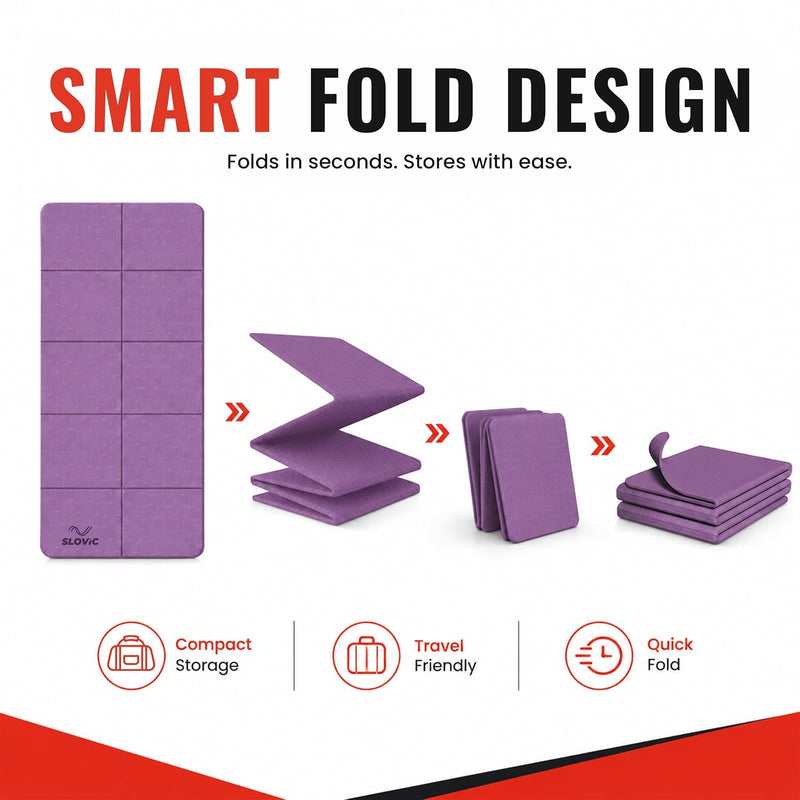 6 MM Foldable TPE Yoga Mat | Anti-Slip Exercise Mat