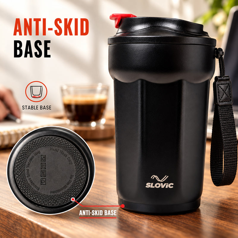 Heat Lock Coffee Tumbler 400ml - Black - Travel Mug