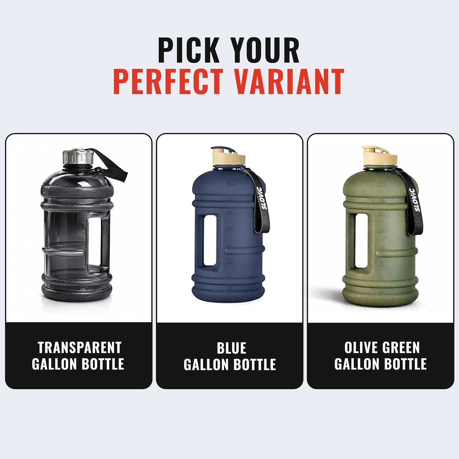 Gallon Water Bottle 2.2 Litre | Transparent
