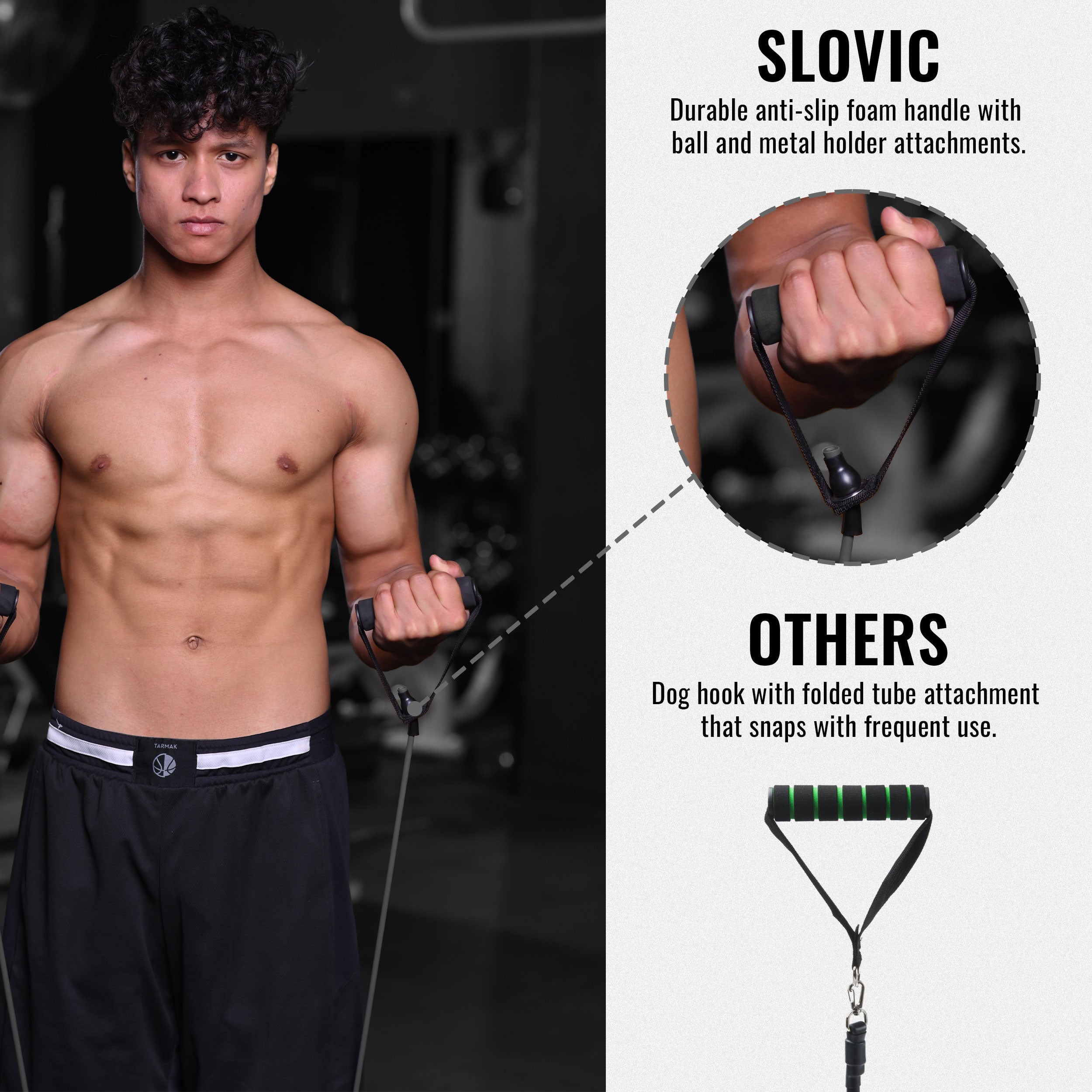 Upto 68 Kg Resistance Tubes (Light–Extra Heavy) | Durable Natural Latex Band for Strength Training