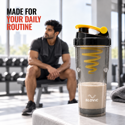 YellowVolt Shaker Bottle 700ml - Leak-Proof Gym & Workout Bottle