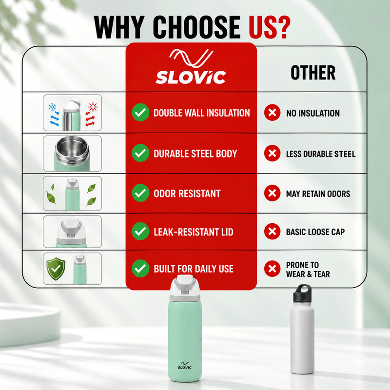 Insulated Zeno Bottle Water Bottle 950 ML - Stainless Steel Bottle - 24 Hrs Cold & 12 Hrs Hot