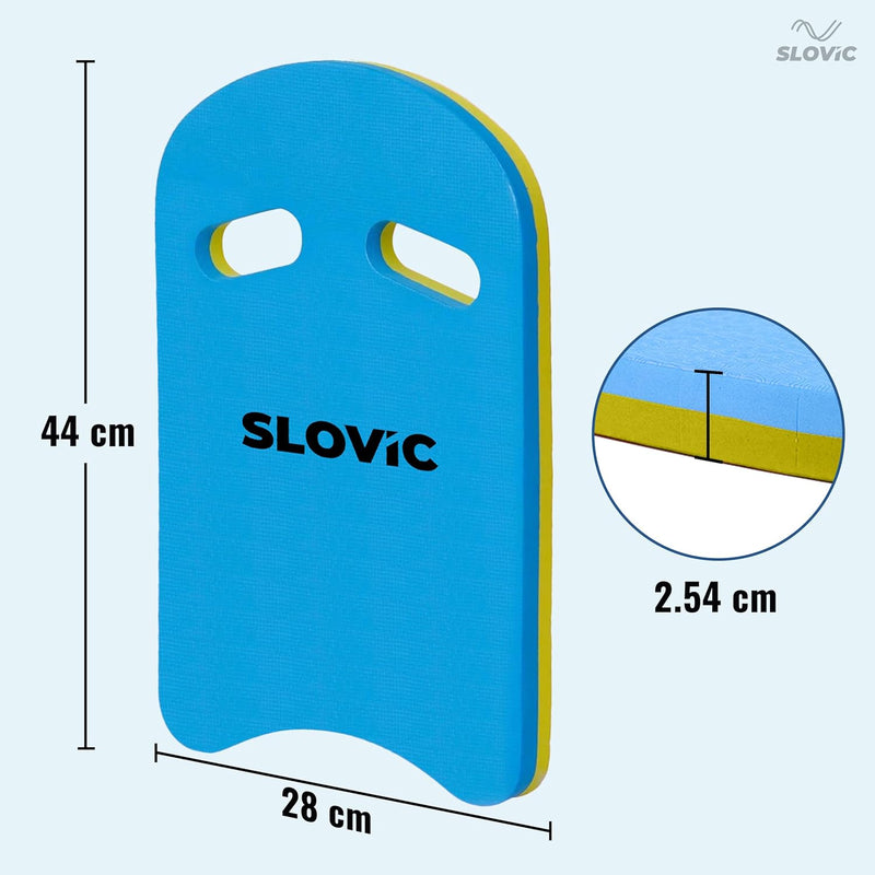 Kickboard – EVA Foam, U‑Shape | Unisex, Lightweight, Buoyant (Blue/Yellow)