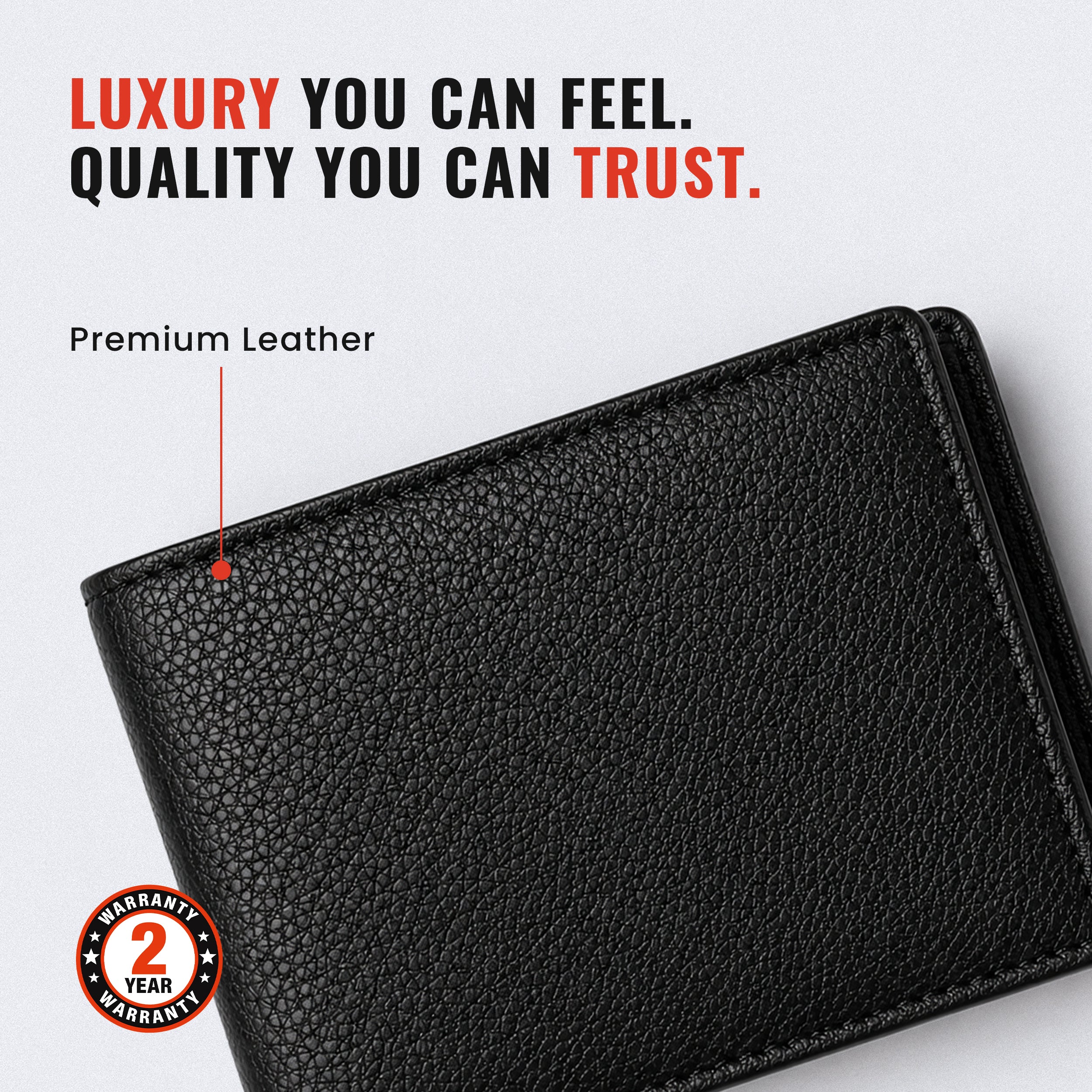 Genuine Leather Bifold Wallet