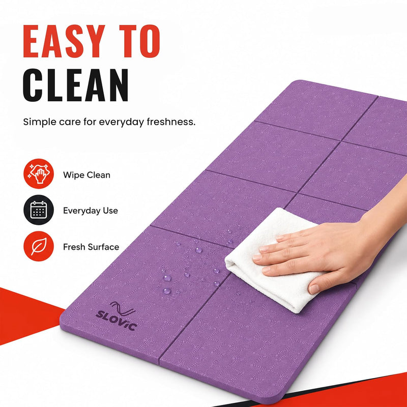 6 MM Foldable TPE Yoga Mat | Anti-Slip Exercise Mat