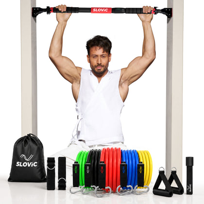 Advanced 200kg Pull-Up + 5-Tube (5–45kg) Resistance Combo