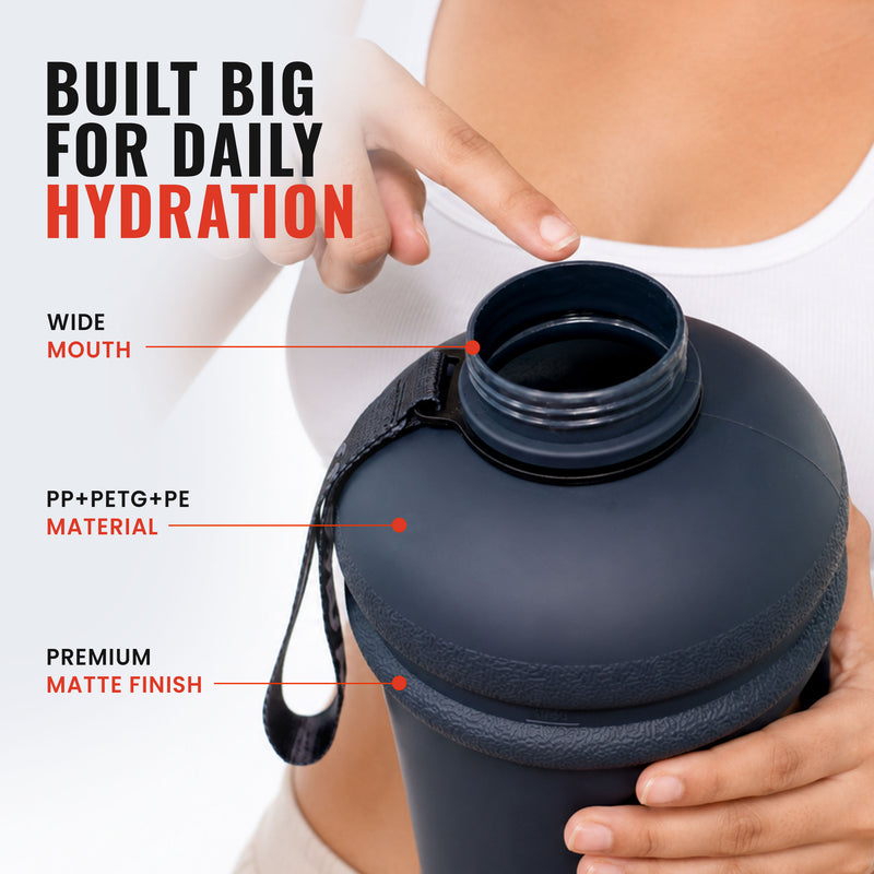 2.2L Water Gallon - Drink Reminder Marks - Blue