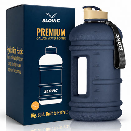 2.2L Water Gallon | Drink Reminder Marks | Blue