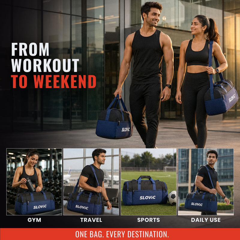 Duffle Spacious, Lightweight & Durable Bag for Gym & Travel - 30L