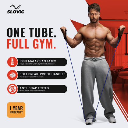 SLOVIC Resistance Tubes | Heavy-Duty Natural Latex | Green+Blue