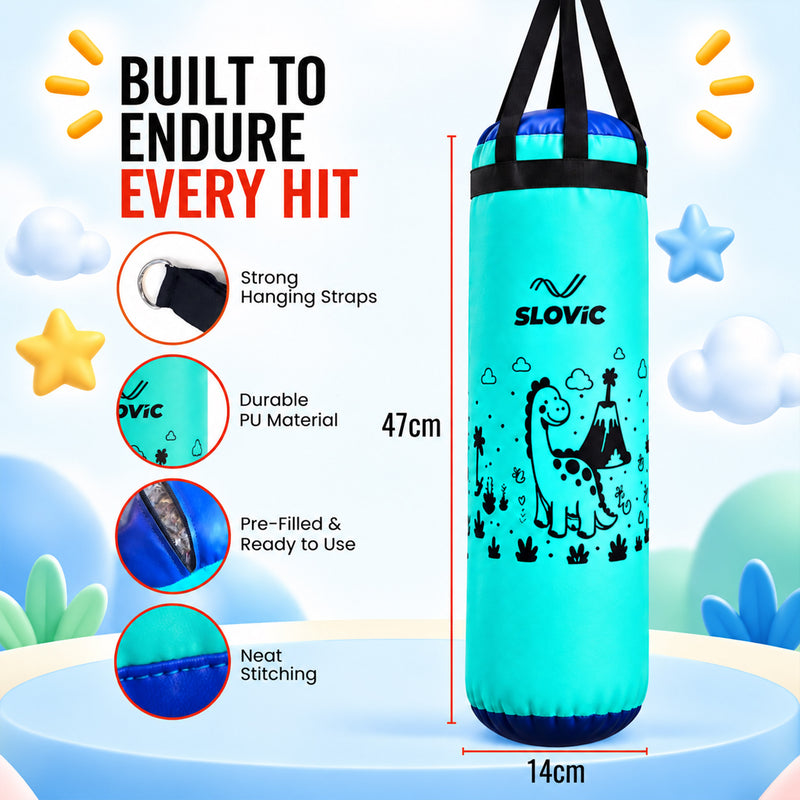 Kids Boxing Kit & Set - Punching Bag, Boxing Gloves & Head Gear