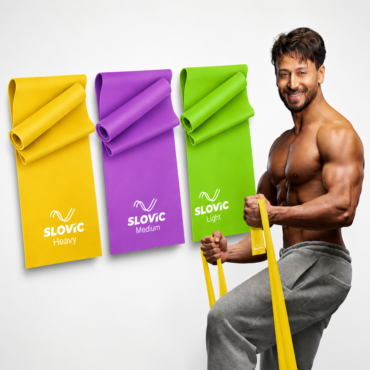 Full-Body & Recovery Thera Band Set of 3 – Light, Medium & Heavy Resistance