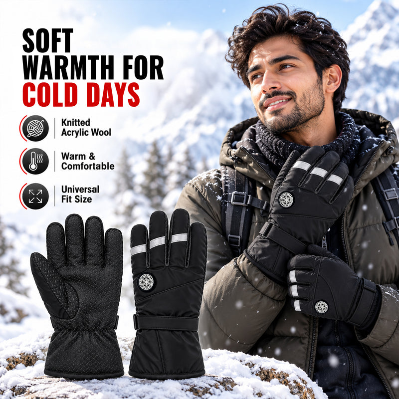 IceShield Winter Gloves - White - Cold Weather Wear