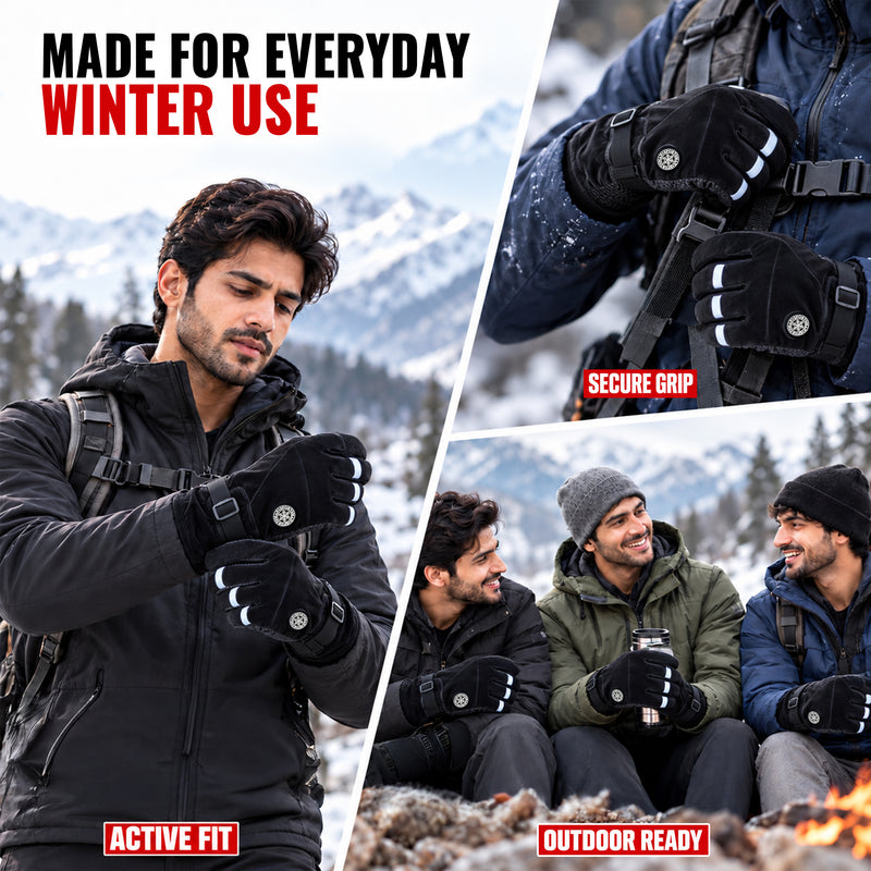 IceShield Winter Gloves - White - Cold Weather Wear