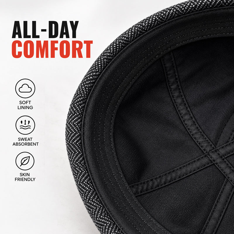 Winter Golf Style Cap - Grey - Winter Wear